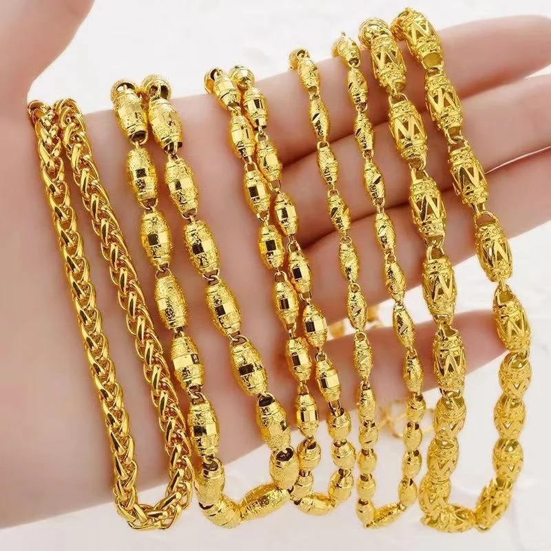 

Копия 100% натуральное золотое ожерелье мужское доминантное бесцветное кольцо копия 100% настоящий Золотой магазин твердое владельское мужск...