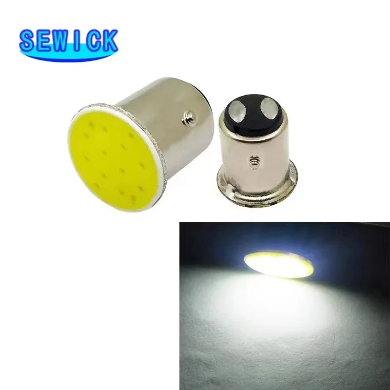 100 Упаковок P21W 1157 BAY15D 1156 Ba15S Светодиодный Автомобильный Сигнальный Фонарь COB Супер
