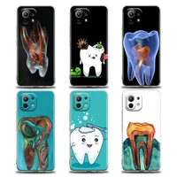 beautiful beautiful tooth phone case for xiaomi poco x3 nfc x3 m3 f3 note 10 9t 11 11x 11t 10t 12 redmi 10 9a 9 9t 9c 5g case