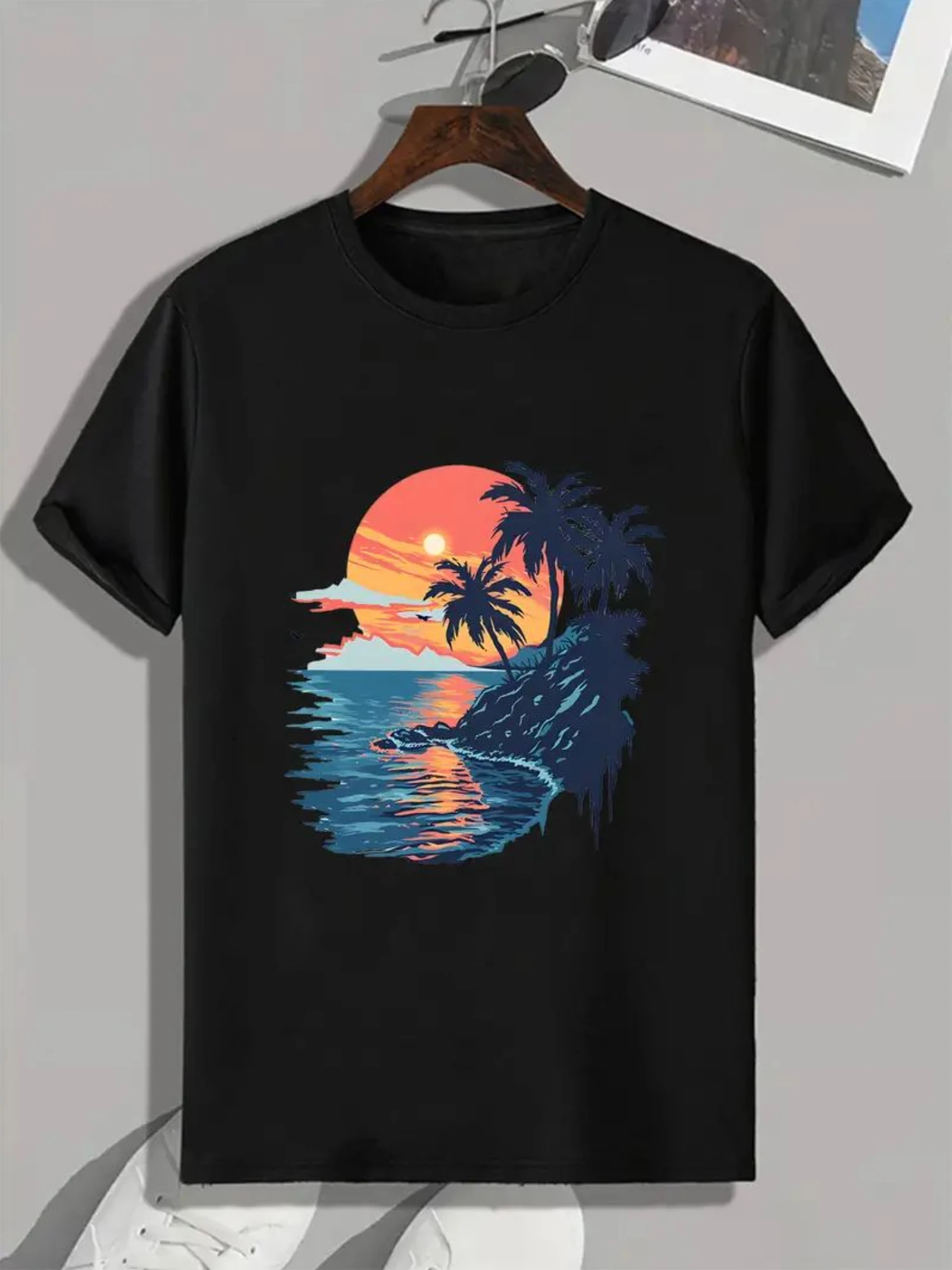 Футболка женская хлопковая с коротким рукавом и принтом в стиле Харадзюку