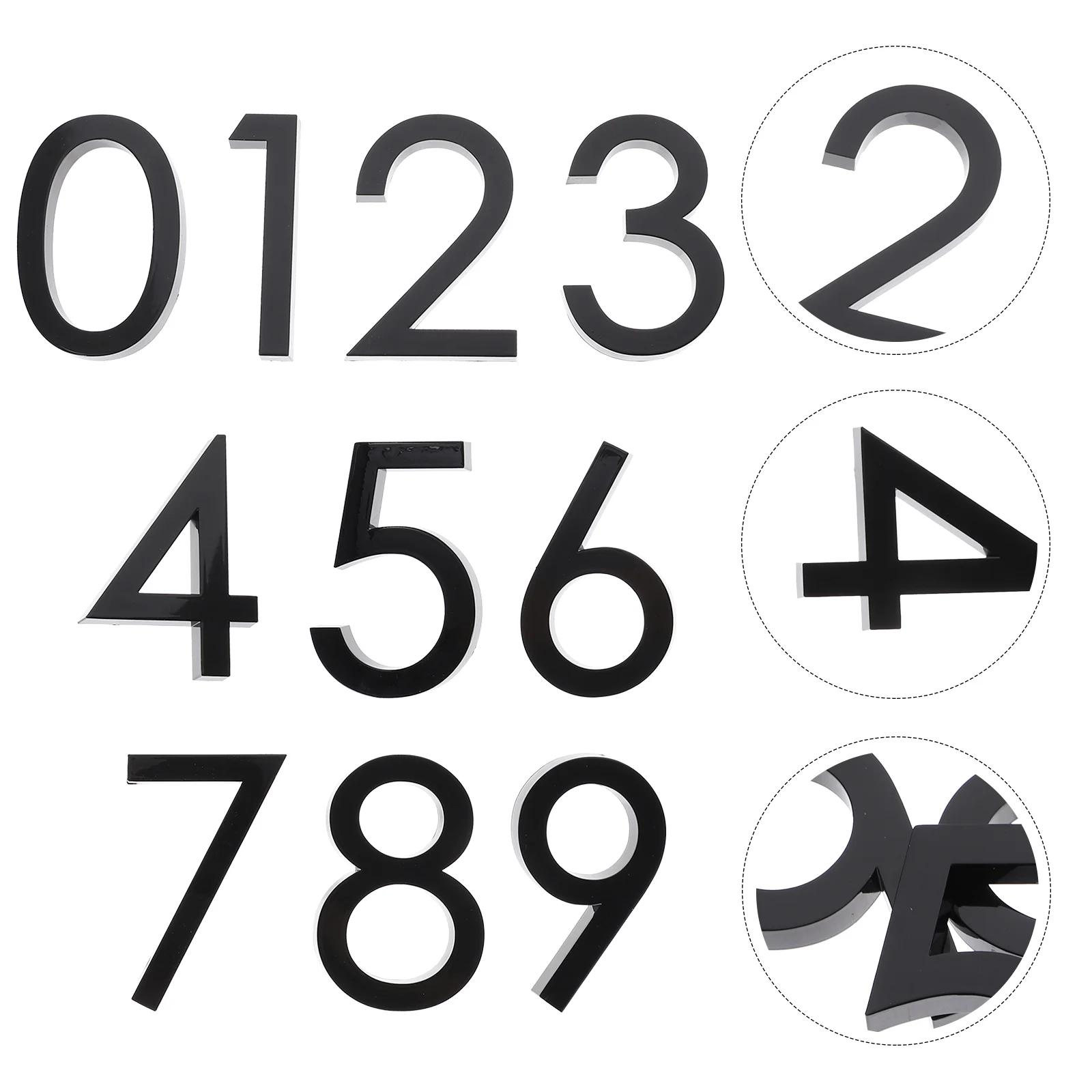 

Number Door Hotel Sign Stickers Address Wall Decorative House Resin Modern Plaque Figure