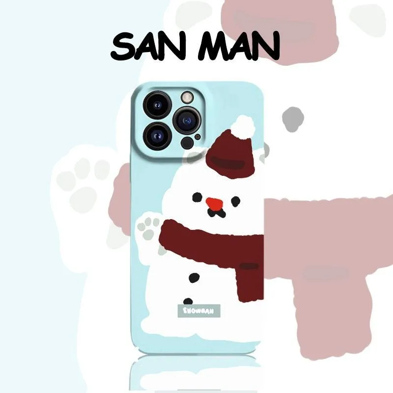 Christmas Snowman Santa Claus Phone Case for XiaoMi 13 12 12X Mi 9 10 11 Pro POCO X3 X30PRO X4 GT NFC M5 C40 5G Hard PC Cover