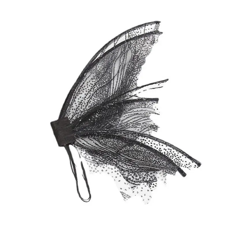 

Lace Fairy Wings for Girls Kids Sparkling Elf Dress Up Wings Halloween Party Cosplay Butterfly Wings Rave Stage Props