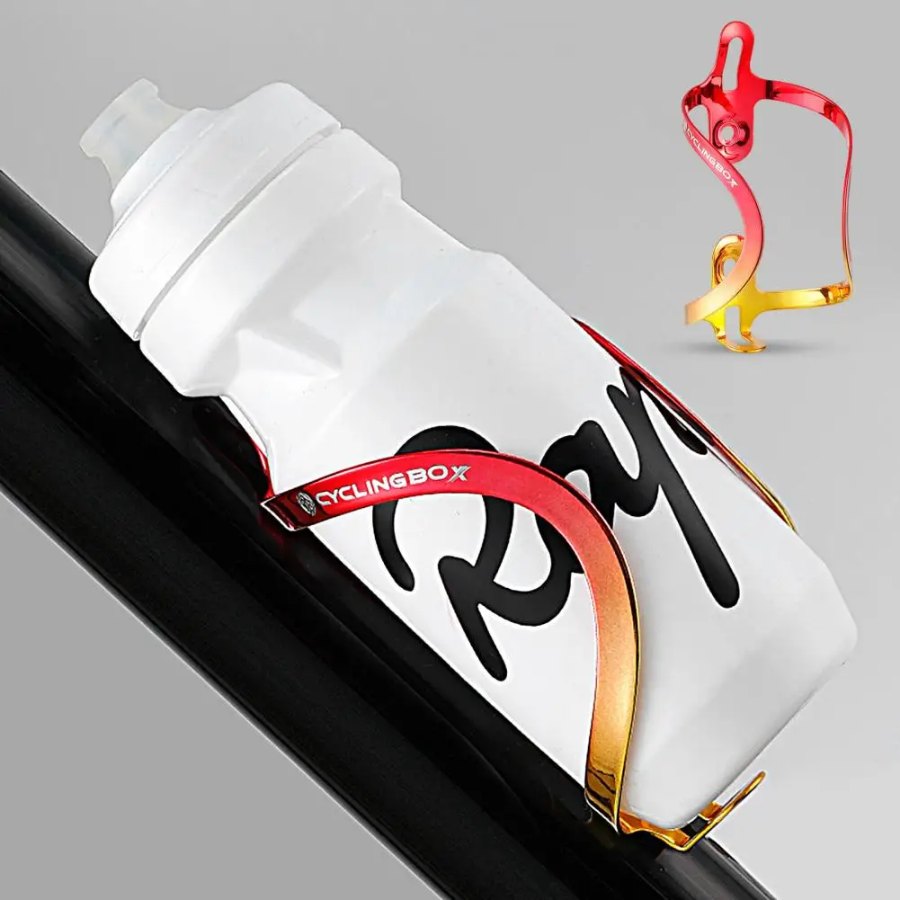 

Bike Water Bottle Cage One-piece Molding Bright Color 360 Degree Wrapping Firmly Hold Gradient Design Bicycle Bottle Rack for Bi