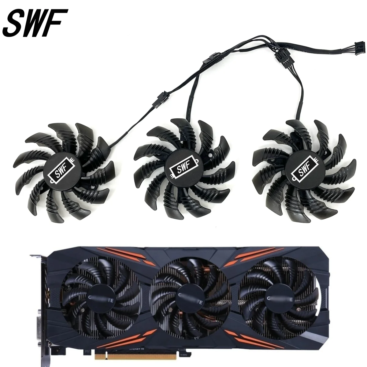 

New 75MM T128010SU PLD08010S12HH 0.35A Cooling Fan For Gigabyte AORUS GTX 1080 1070 Ti G1 Gaming Graphics Card Cooler Fan