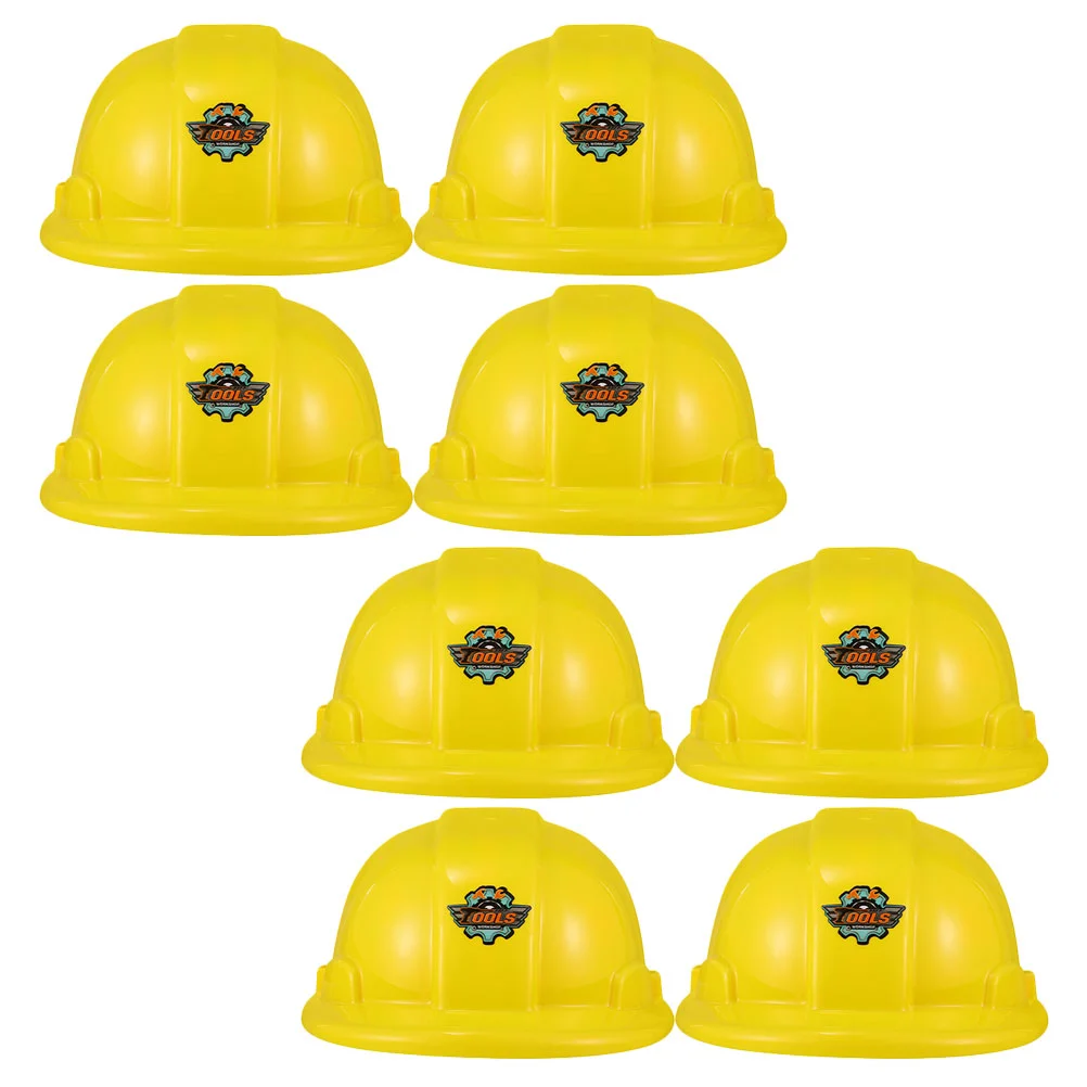 

8 Pcs Props Construction Worker Hat Toys Boys Caps Kids Plastic Plaything Yellow Toddler Clothing Party Hats Engineer