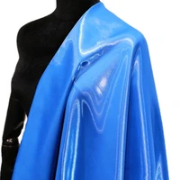 width 57 blue liquid crystal glitter reflective satin fabric by the half yard for fashion windbreaker coat shirt material
