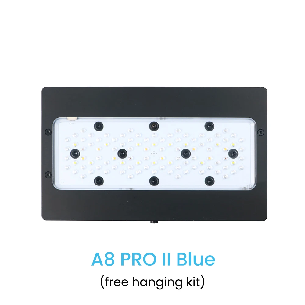 Фото Светильник для морского аквариума A8 Pro II Max/Blue 240W Full Spectrum WiFi с LED-лампами Cree, 8 каналов, для LPS/SPS коралловых рифов в соленоводных аквариумах №1