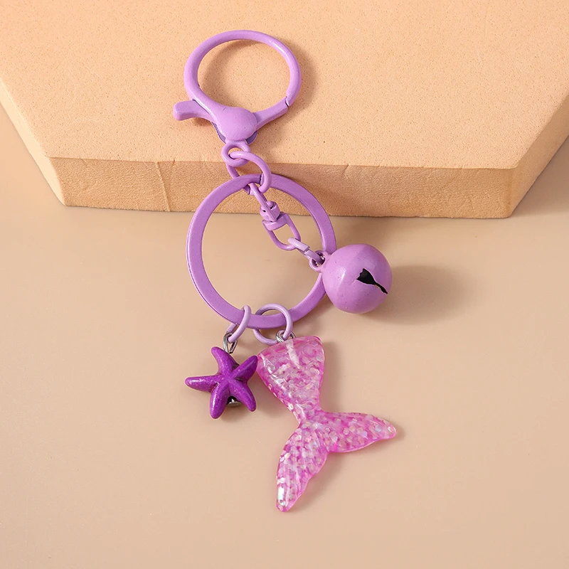 Симпатичный брелок для ключей в виде морской звезды рыбьего хвоста женский и