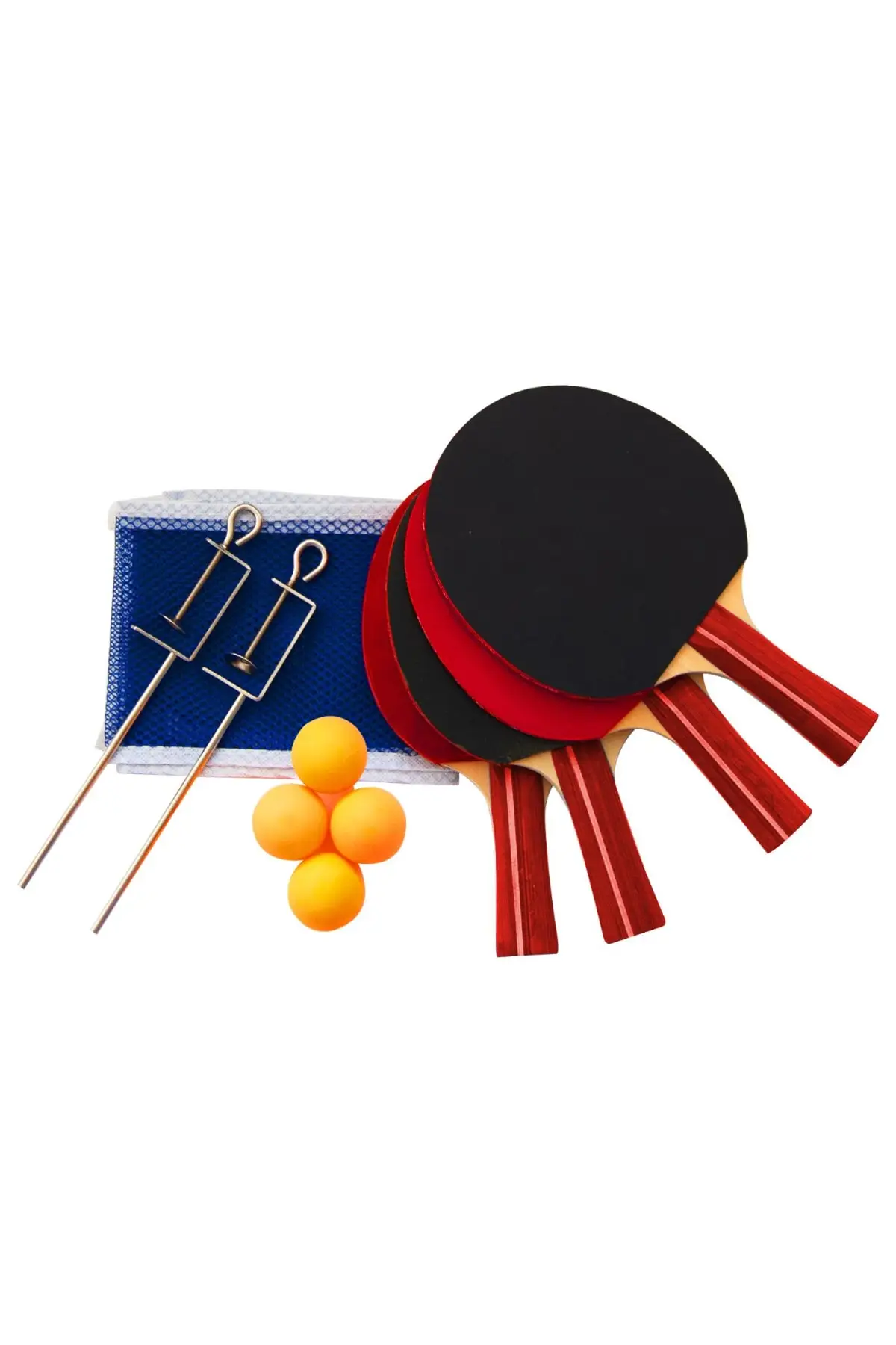 * * Table Tennis Set-4 Racket + Ping-Pong Ball Mesh-Iron Tennis Equipment & Accessory Outdoor