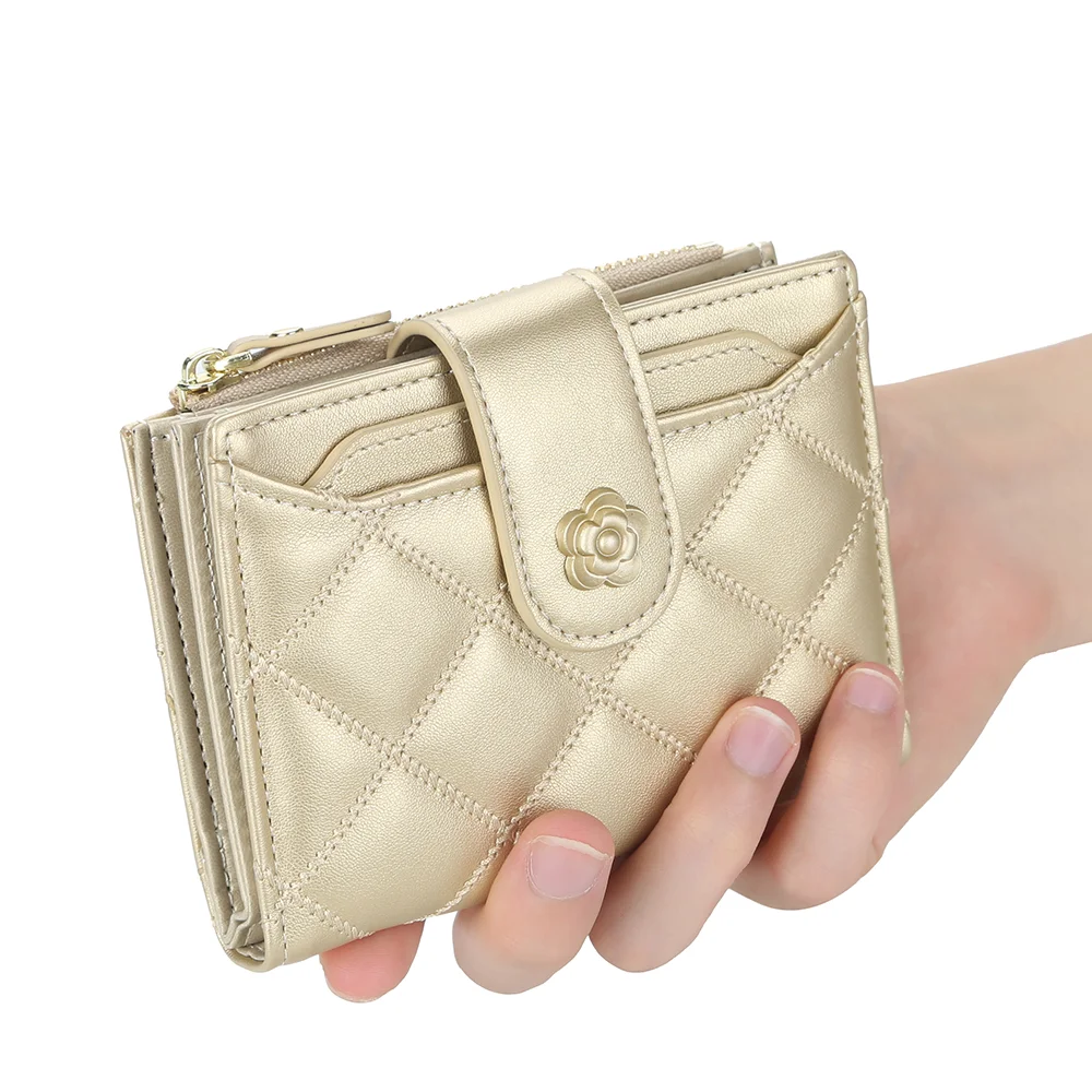 Unistybag Women Wallet Small Slim Coin Pocket Fashion Card Holder Female Money Bag Luxury Purses Zipper Hasp Flower Wallets