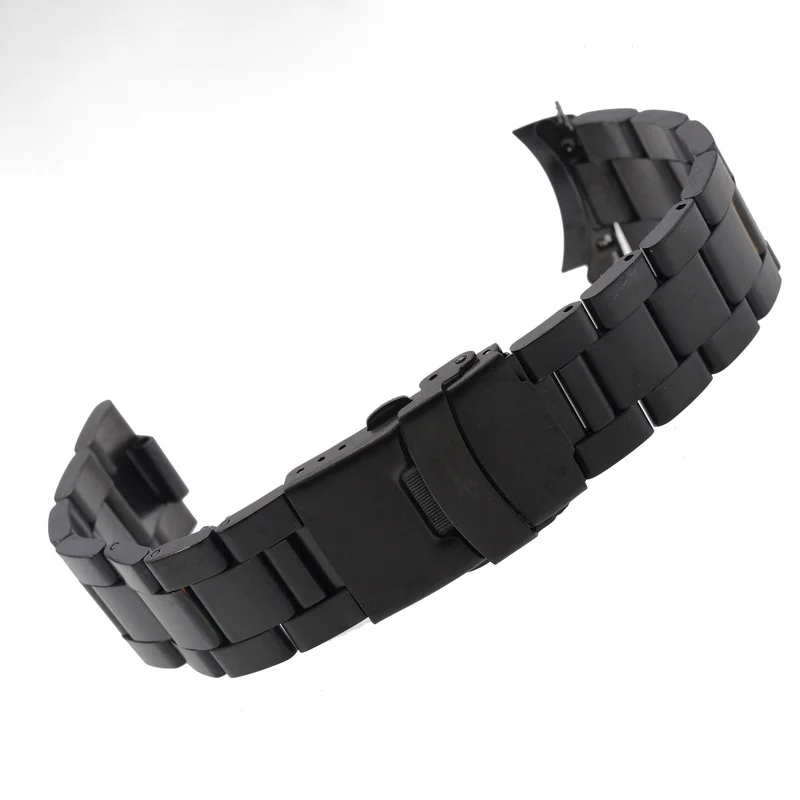 Watch Straps Curved End Solid Stainless Steel Watchband For Seiko Watch Replacement Matte Band