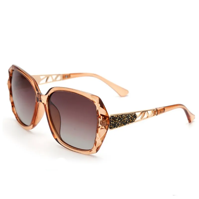 

COOL&KU Women's Polarize Metal Frame Sunglasses Shiny Diamond Design Anti UV400 Luxury Fashionable Sunglasses Óculos De