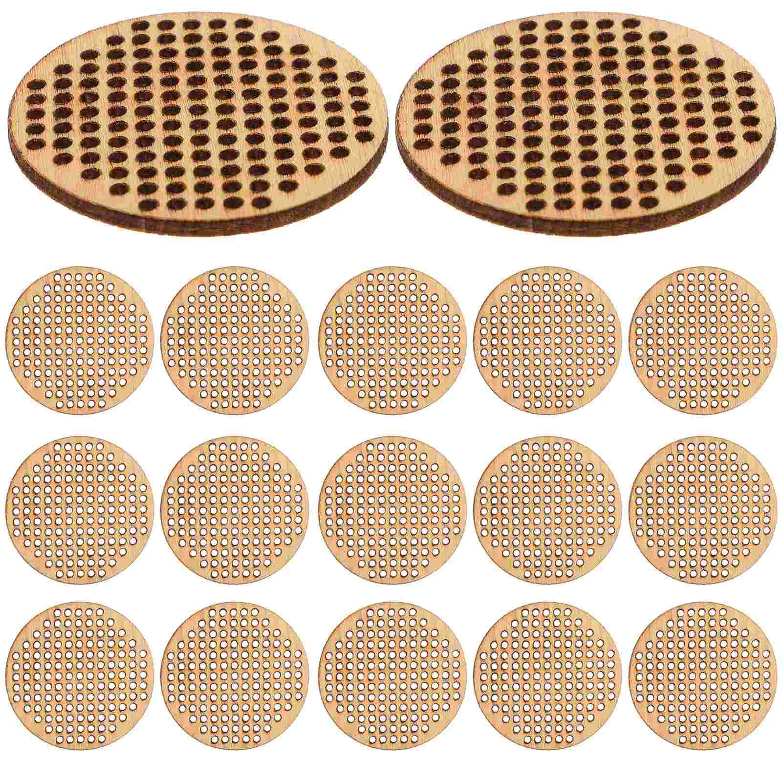 20 шт. круглые деревянные подвесные бирки пустые отверстия вышивка крестиком