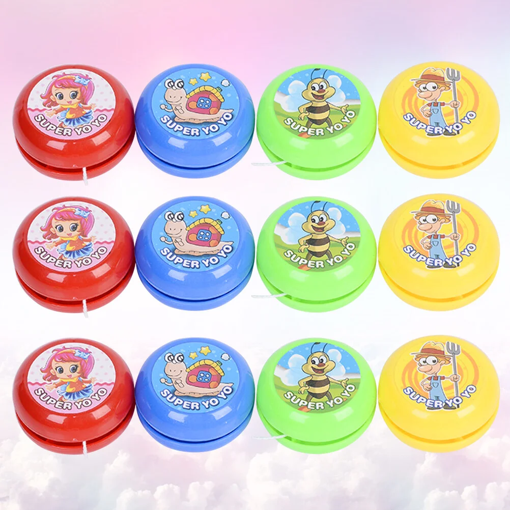 

20pcs Yoyo Game Toywith Cartoon Sticker Early Educational Toys String Toy For Kids Filler Gifts ( Mixed Pattern )