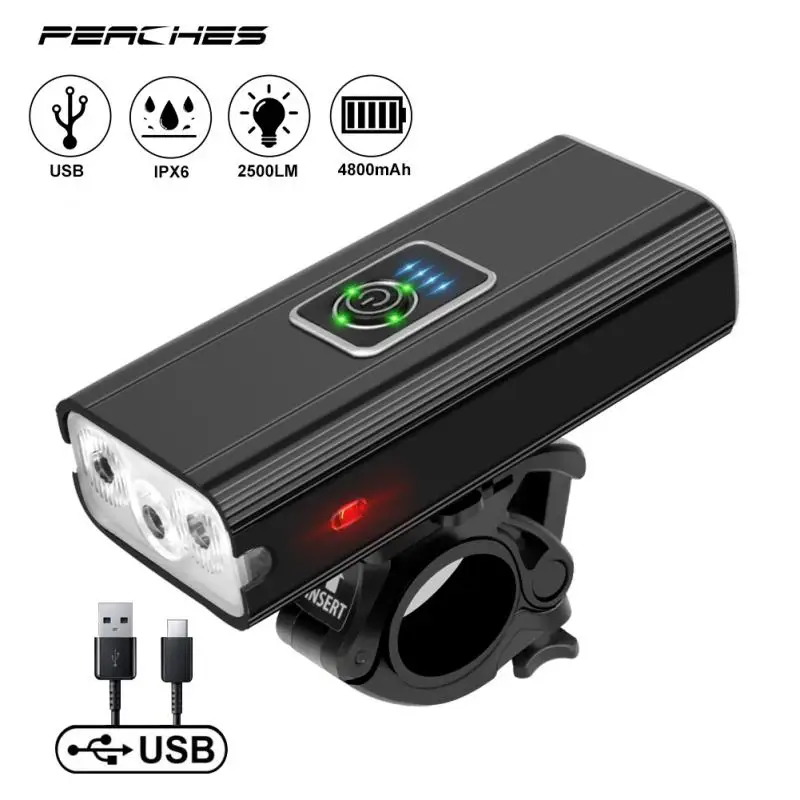 

T6 LED Bicycle Light 1000LM Front USB Rechargeable MTB Mountain Bicycle Lamp 1000LM Bike Headlight Cycling Flashlight Bike