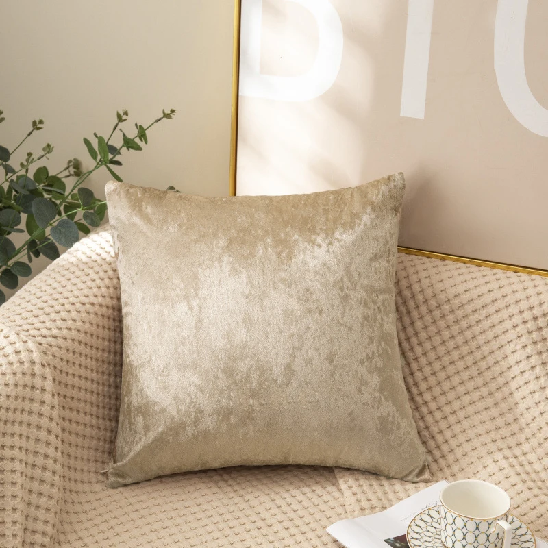 

Ice Velvet Pillowslip Pillow Cover Soft Pillowcase Car Decor Cushion Cover Home Supplies Solid Color Warm 45*45cm