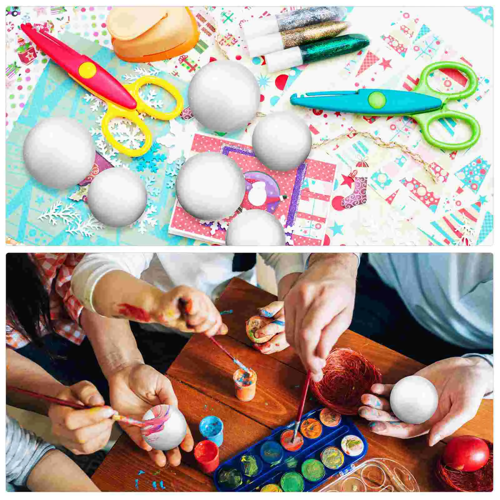 50 шт. круглый полистирол для рисования рождественских материалов рукоделия