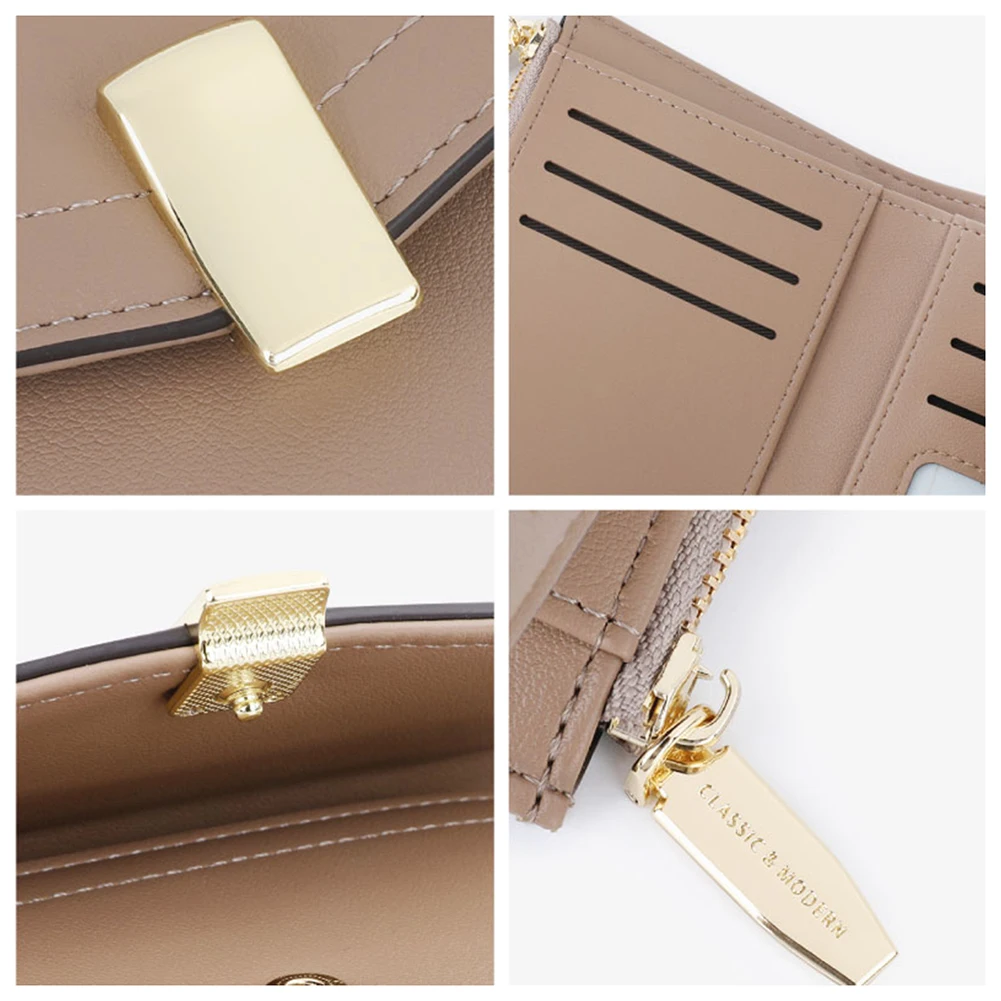 Stylish Pure-Color Clutchs With Envelope Metal Buckle Wear-Resistant Ultra-thin Coin Purse For Women Girls Geldbeutel Herren