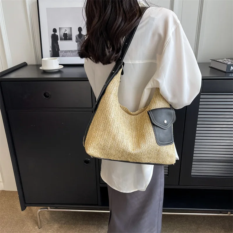

Trendy New Versatile Fashion Simple Temperament Niche Design Ins Large-Capacity Shoulder Diagonal Cross Daily Commuting Tote Bag