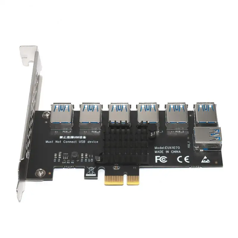 Новая карта расширения Gold PCIE PCI-E от 1 до 4/5/6/7 USB 3 0 усилитель концентратора X16 PCI Express