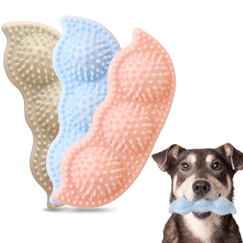 

Pet Toy Pea Shaped Dog Chew Toy For Puppy Cat Bite Molar Cleaning Teeth Stick Dental Care Pets Training Interactive Toys