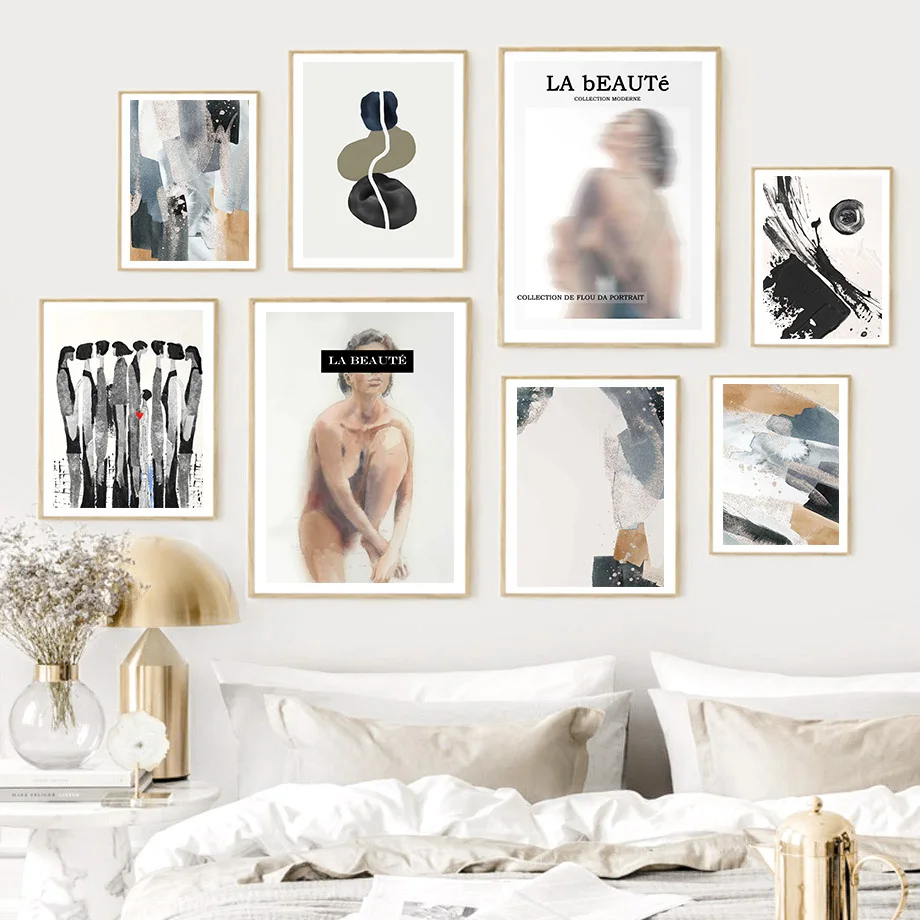 

Modern Abstract Color Block Girl Wall Art Canvas Painting Nordic Posters And Prints Wall Pictures For Living Room Gallery Decor