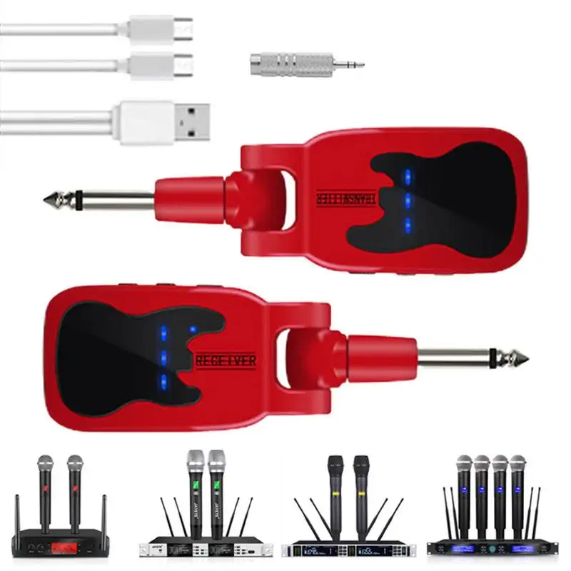 

Wireless Guitar System Rechargeable Wireless Guitar Jack For Bass Guitar Accessories Professional 6.35mm Wireless Guitar Jack