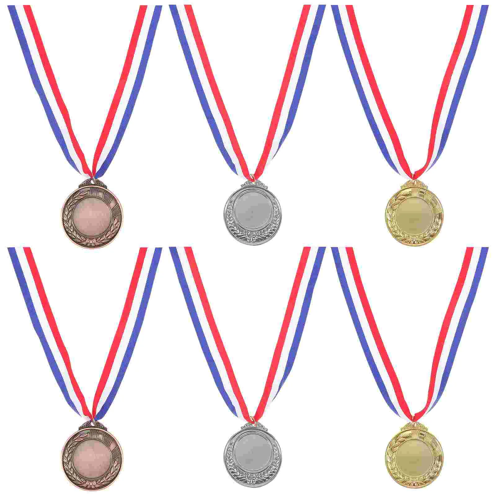 

Medals Medalwinner Kidsaward Prizes Participation Ribbon Style Party Childrentrophies Marathon Running Gold Bronze Awards Silver