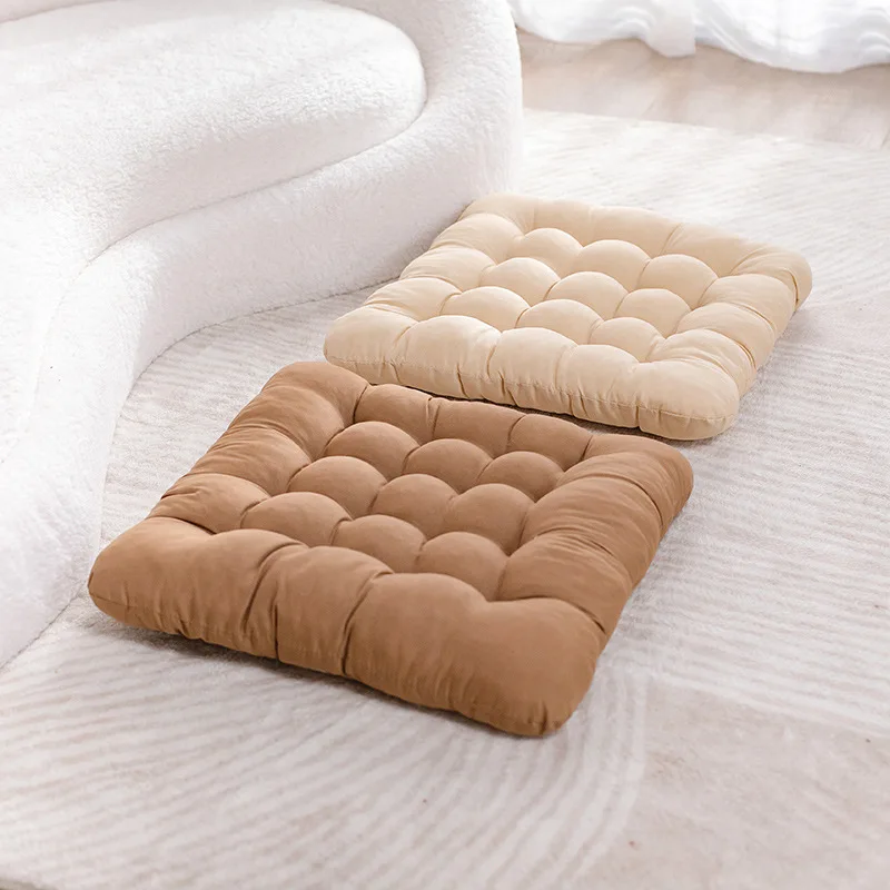 

Thick solid color brushed chair cushion square floor seat cushions rattan chair cushion cojines cushion decoration maison home d