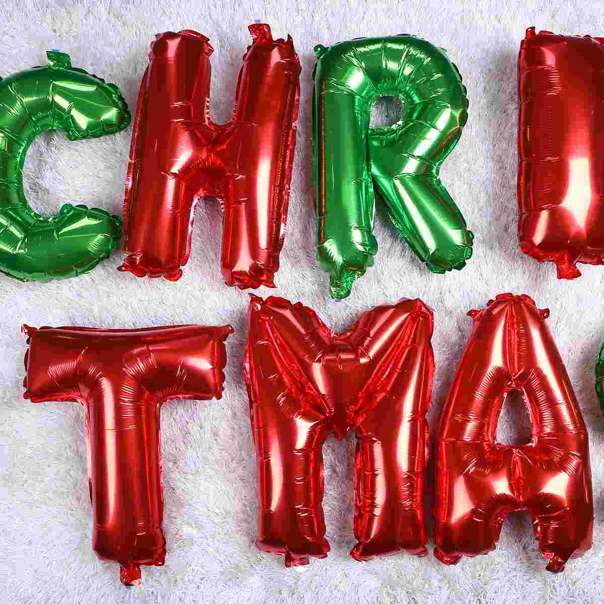 

Christmas Balloons Balloon Party Set Decorations Kit Merrydecoration Letter Bannergarland Santadecor Cartoon Alphabet Festival