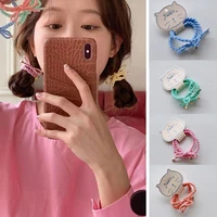 korean 12pcsset women girls elegant candy colors bow elastic hair bands sweet scrunchie headband rubber bands hair accessories