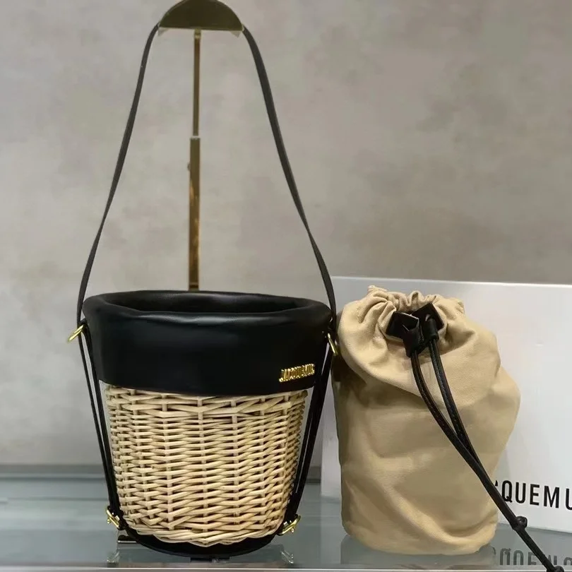 

Jacquemus Le Bisou Seau Shoulder Bag 2023 Luxury Basket Design Women's Totes Bag Brand Casual Female Ladies Cross Body Bags