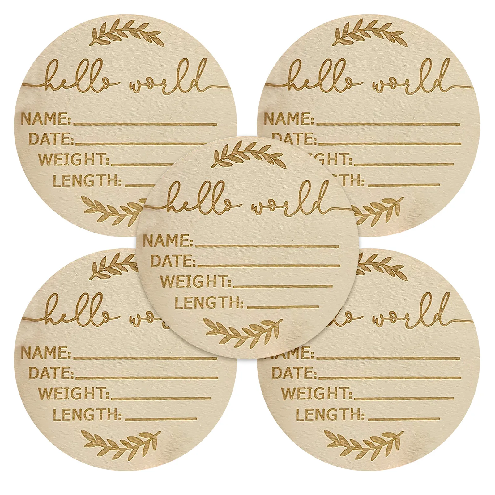 

New Hello World Baby Birth Stats Announcement Sign Baby Shower Gift Newborn Wooden Milestones Photo Prop