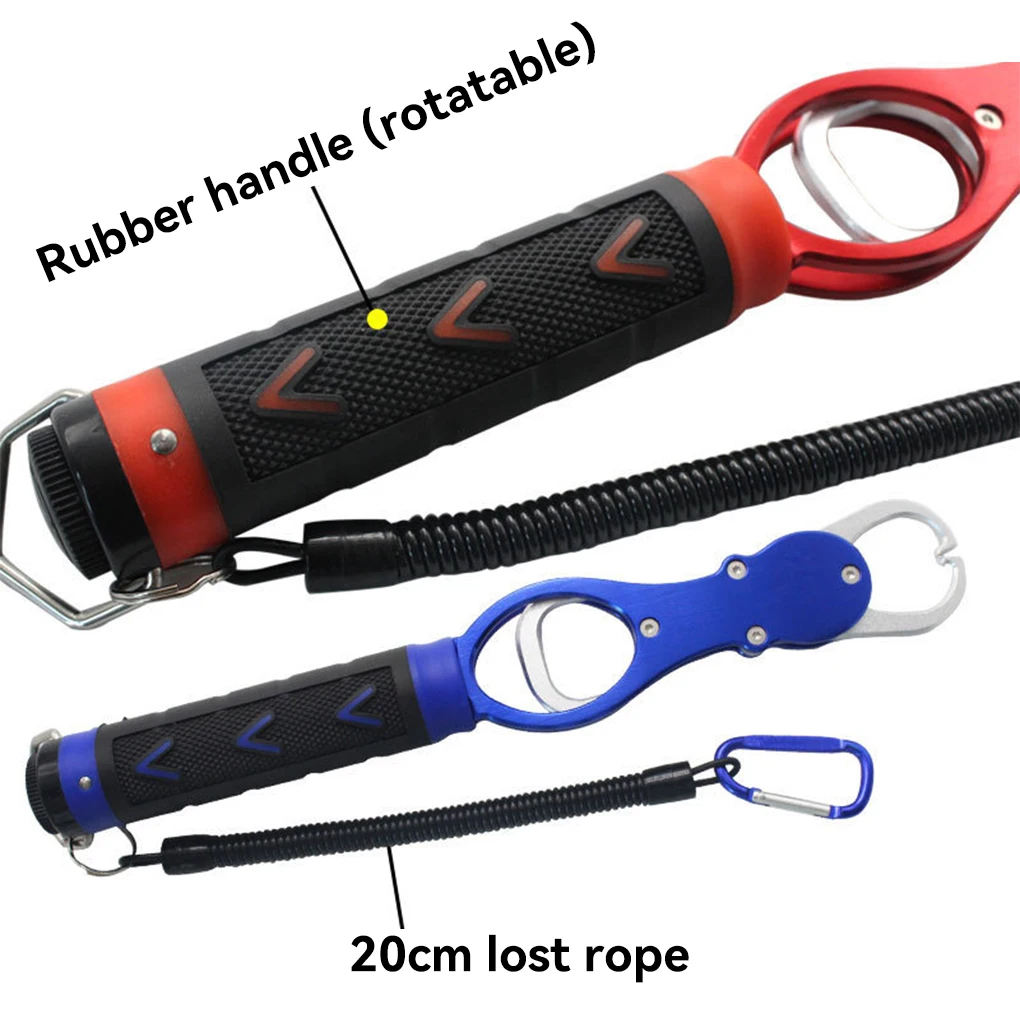 

Fishing Gripper Grip Grabber Tool with Lanyard Saltwater Fish Sturdy Clamp Grab Accessories Pliers Remover Blue