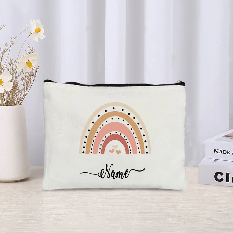 Клатч на молнии с именем персонализации сумка для медсестер и учителей дорожная