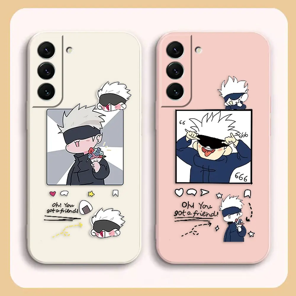 

Cute Gojo Jujutsu Kaisen Satoru Case For Samsung S23 S22 S21 S20 FE S11 S11E S10 S10E S9 S30 Ultra Plus 4G 5G Colour Case Funda