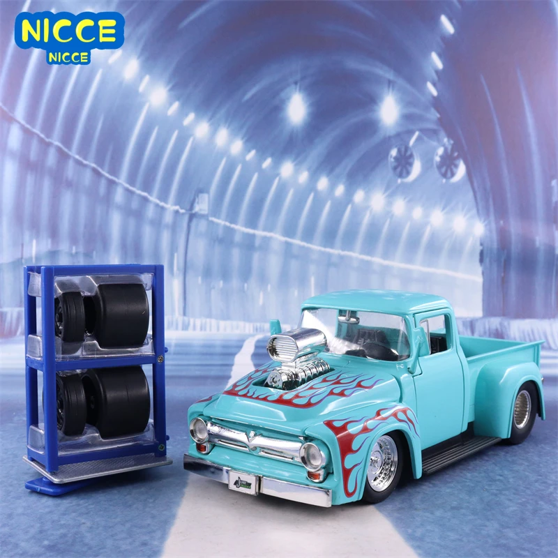 

Nicce 1:24 1956 Ford F-100 Pickup Diecast Car Metal Alloy Model Car Toys for Children Gift Collection J125