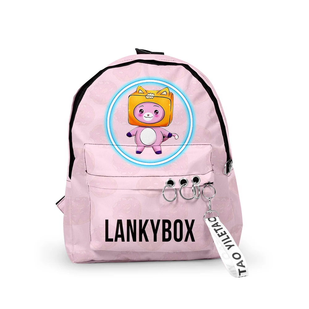 

Рюкзаки Lankybox для мальчиков и девочек, школьные ранцы для учеников, объемные брелки с принтом, водонепроницаемые милые маленькие портфели из...
