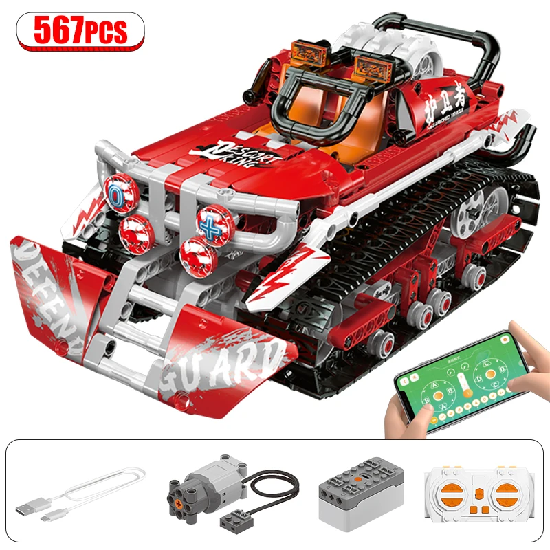 

567pcs Remote Control Crawler Racing Car Building Blocks APP RC Electric Off-road Vehicle Bricks Toys for Kids Gifts