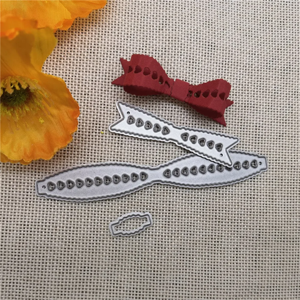 

Металлические штампы в форме сердца и банта из трех частей, альбом для тиснения, бумага для рукоделия