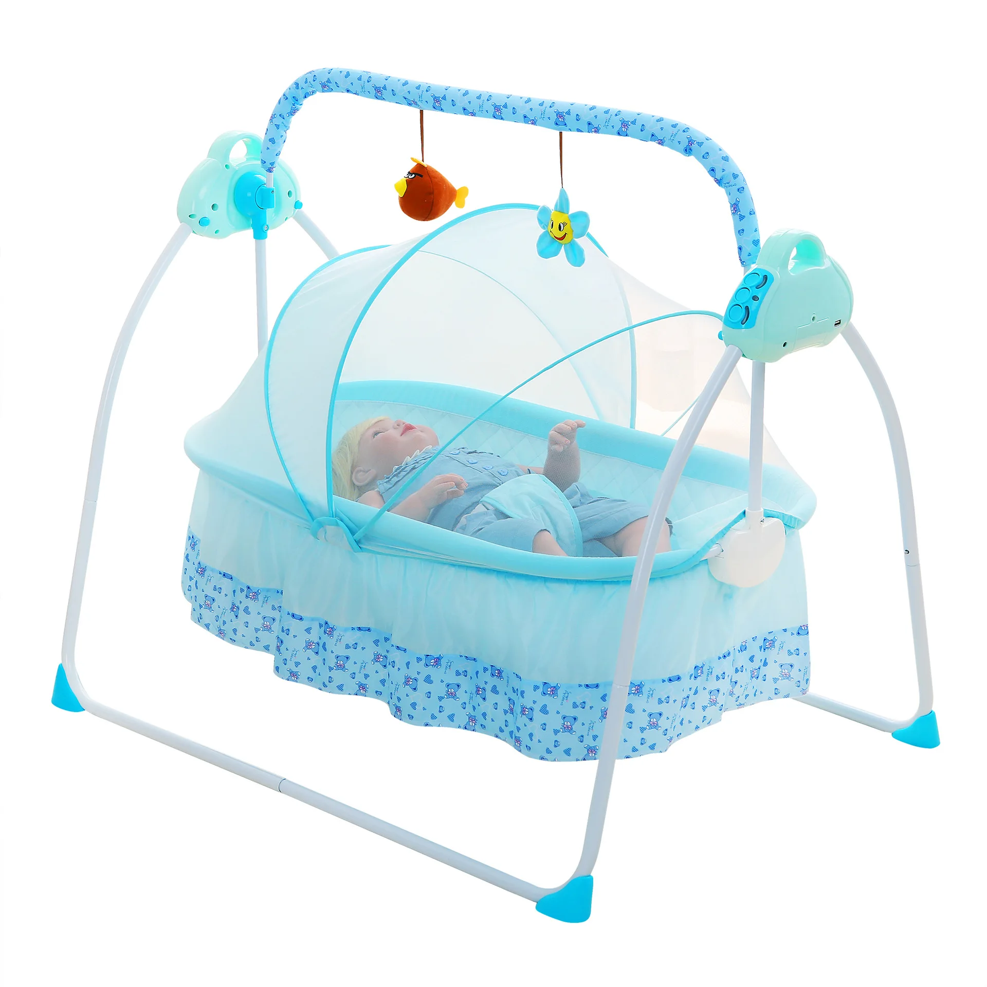 Baby Cradle Cradle Extended Cradle Bed Electric Coaxing Mother and Baby Supplies