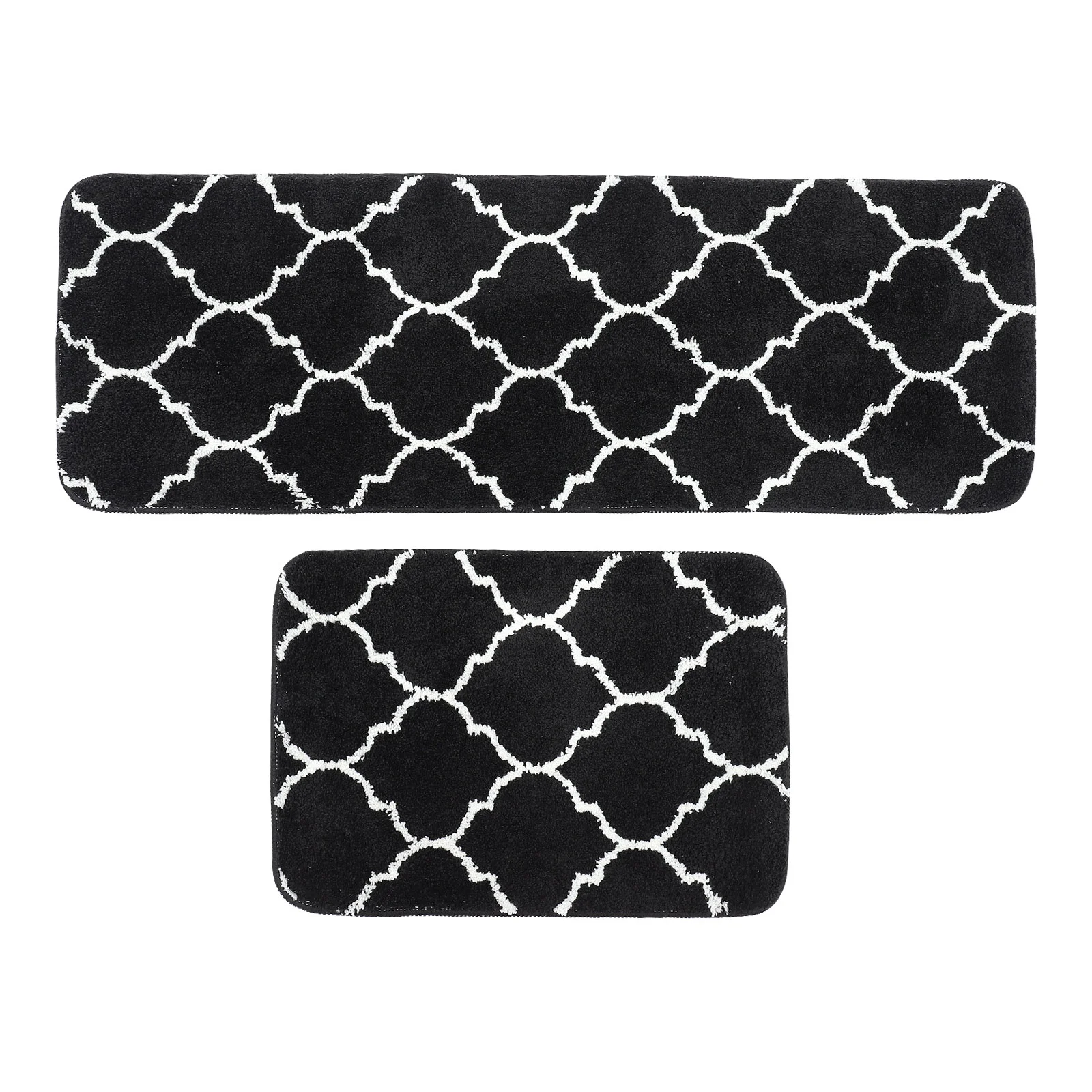 

2Pcs Kitchen Anti-skid Mat Supple Floor Mat Balcony Anti-skid Blanket Water Absorb Rug