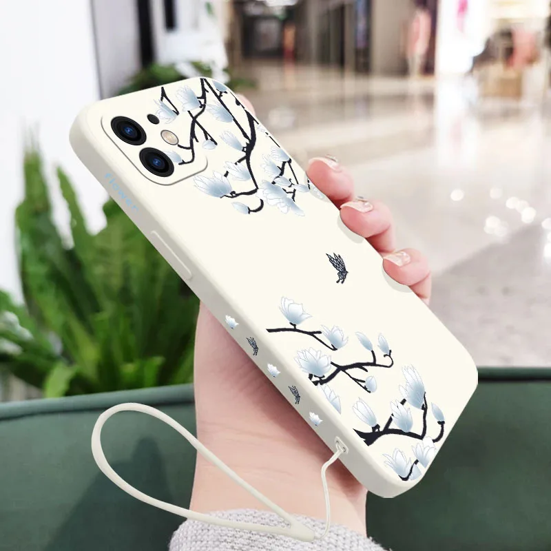 

Tree Branch Cute Phone Case For Samsung A81 A53 A50 A12 A22S A52 A52S A51 A72 A71 A32 A22 A20 A30 A21S A11 4G 5G With Lanyard
