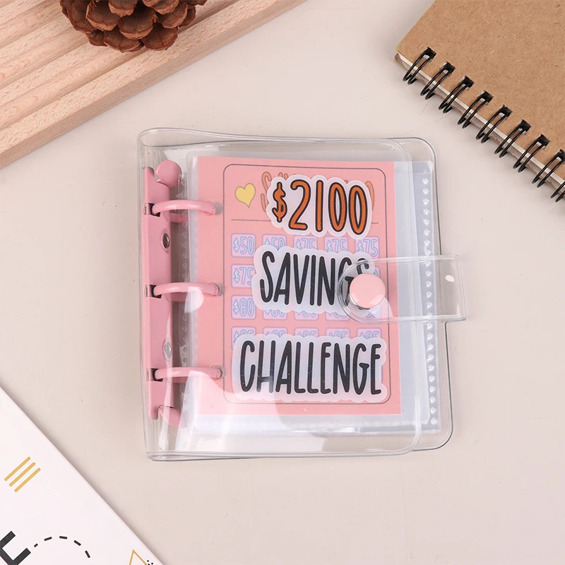 

Mini Savings Challenge Binder 150-5000USD Savings Challenges Book Cash Budget Storage Notebook Envelope Savings Challenge