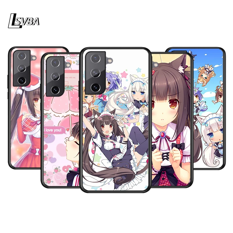 

Nekopara Anime Girl Soft Black Cover For Samsung Galaxy S22 S21 S20 FE Ultra S10 S10e Lite S9 Plus Phone Case Coque