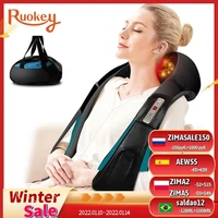 3d kneading shiatsu cervical back neck massager shawl electric roller heat device manual china home car shoulder massage machine