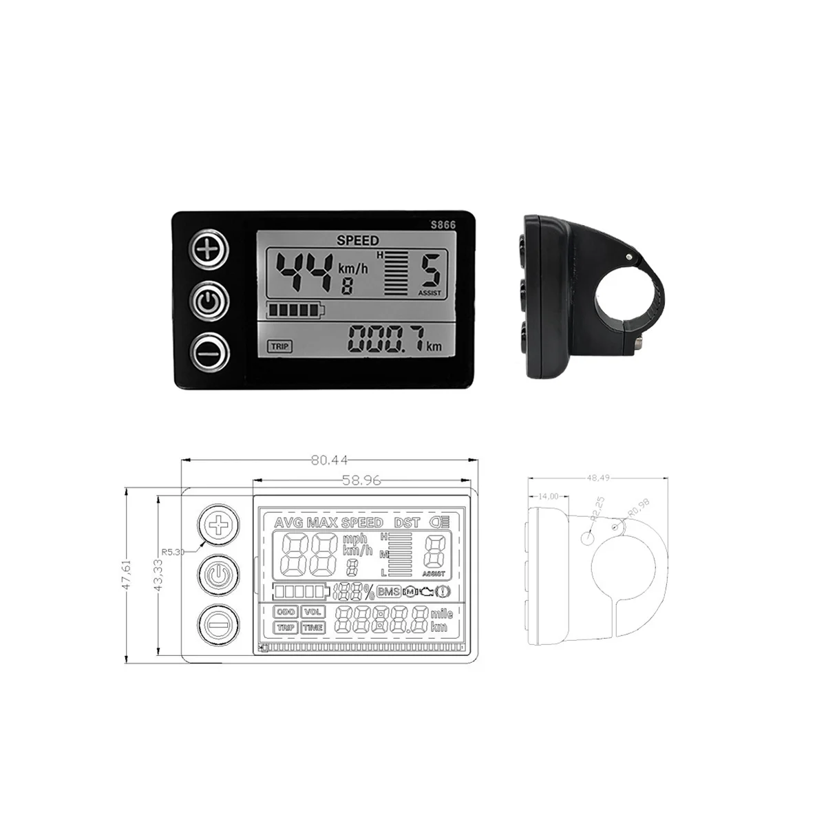 30A трехрежимная Синусоидальная лампа с дисплеем S866 для 36 в 48 750 Вт 1000 Запчасти