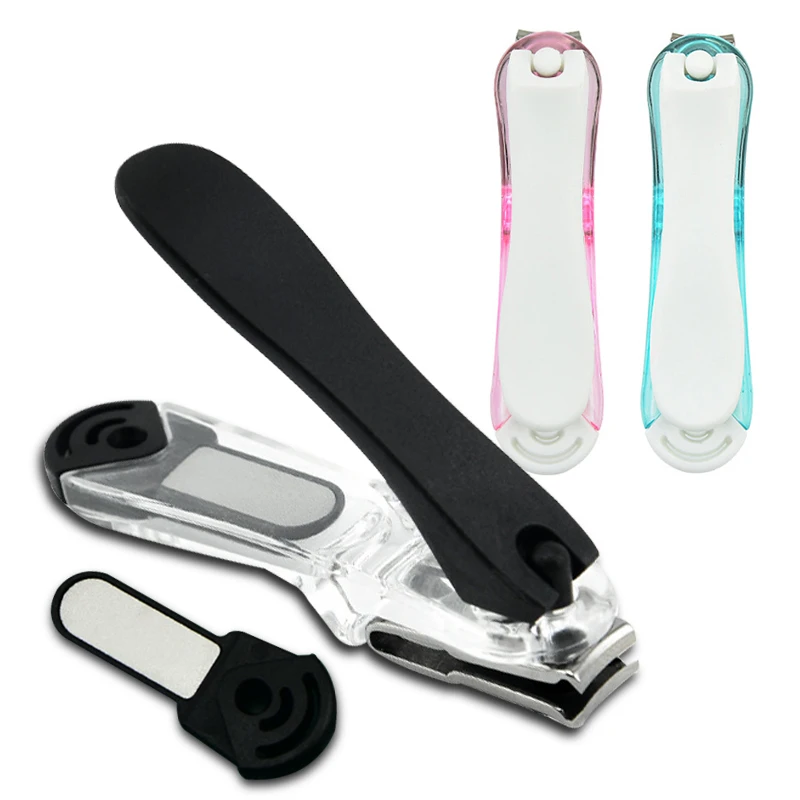 

1Pcs 2in1 Grip 360 Rotary Fingernail Nail Clipper With File Cutter Cuticle Scissors Professional Manicure Accessories And Tool