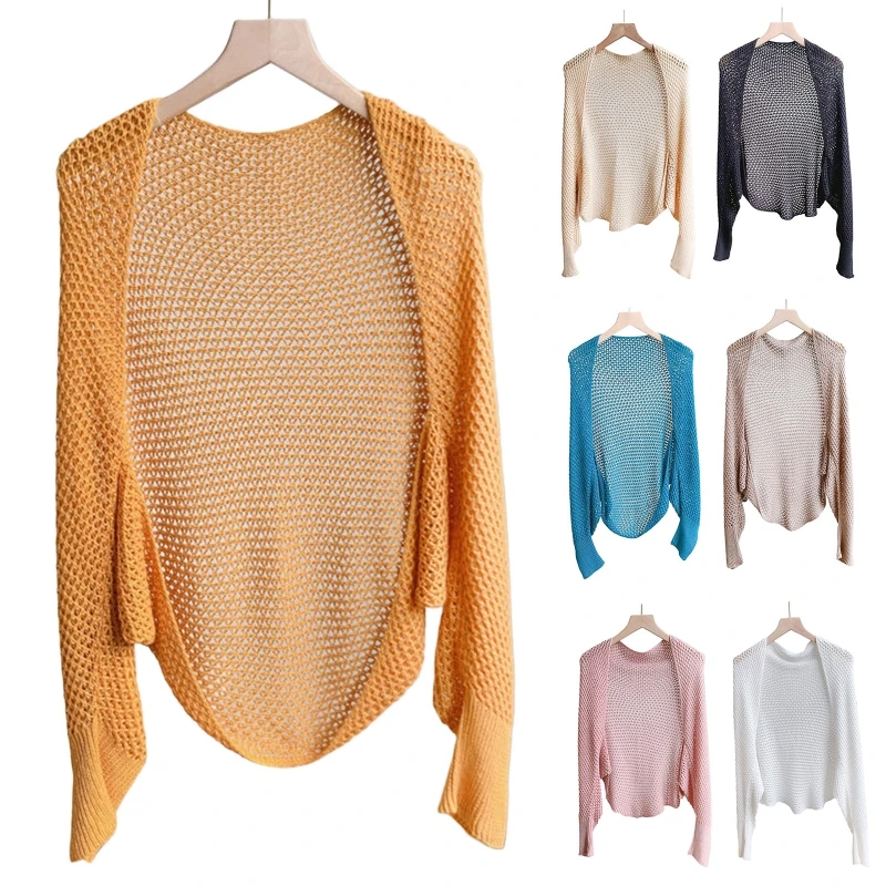 

Женская легкая Повседневная пляжная Солнцезащитная накидка маленького размера, Прямая поставка